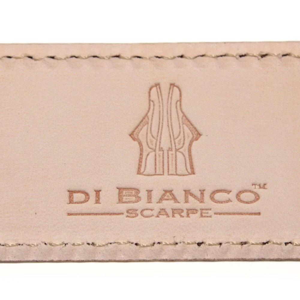 Di Bianco NWT Cut to Size Dress Belt In Solid Brown Pebbled Leather One Size